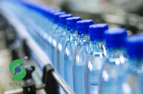 Close up from a bottle industry